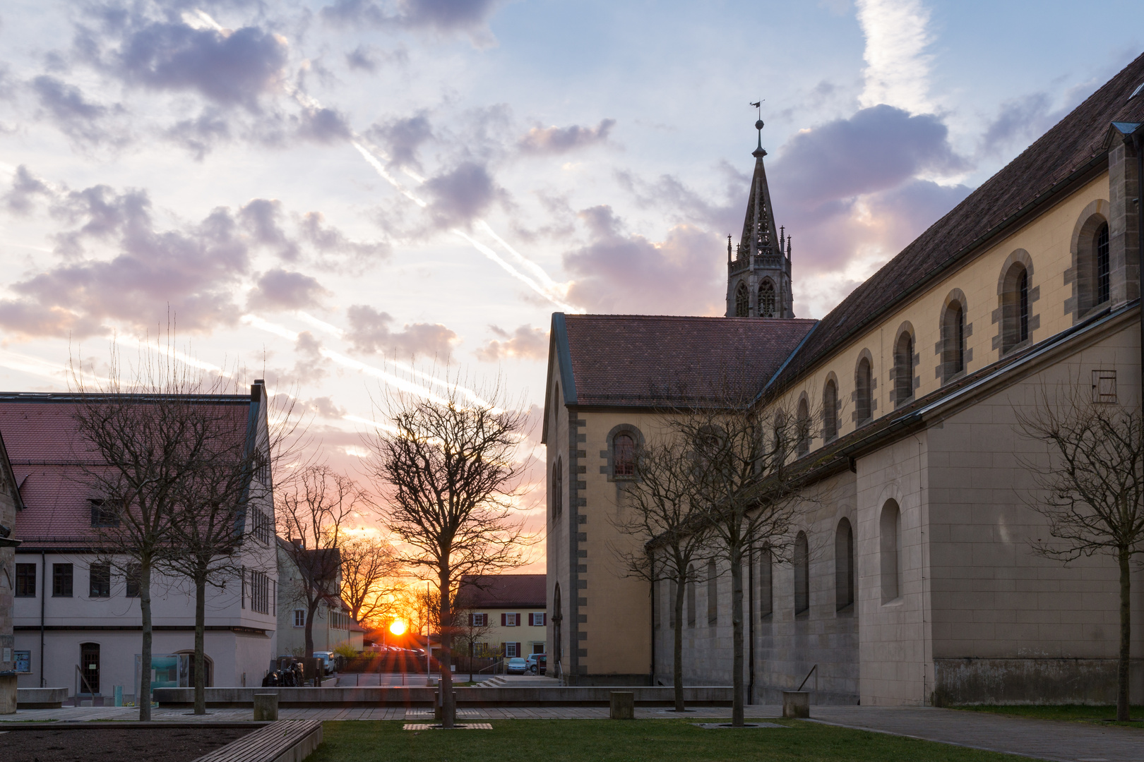 Sonnenaufgang am Münsterplatz