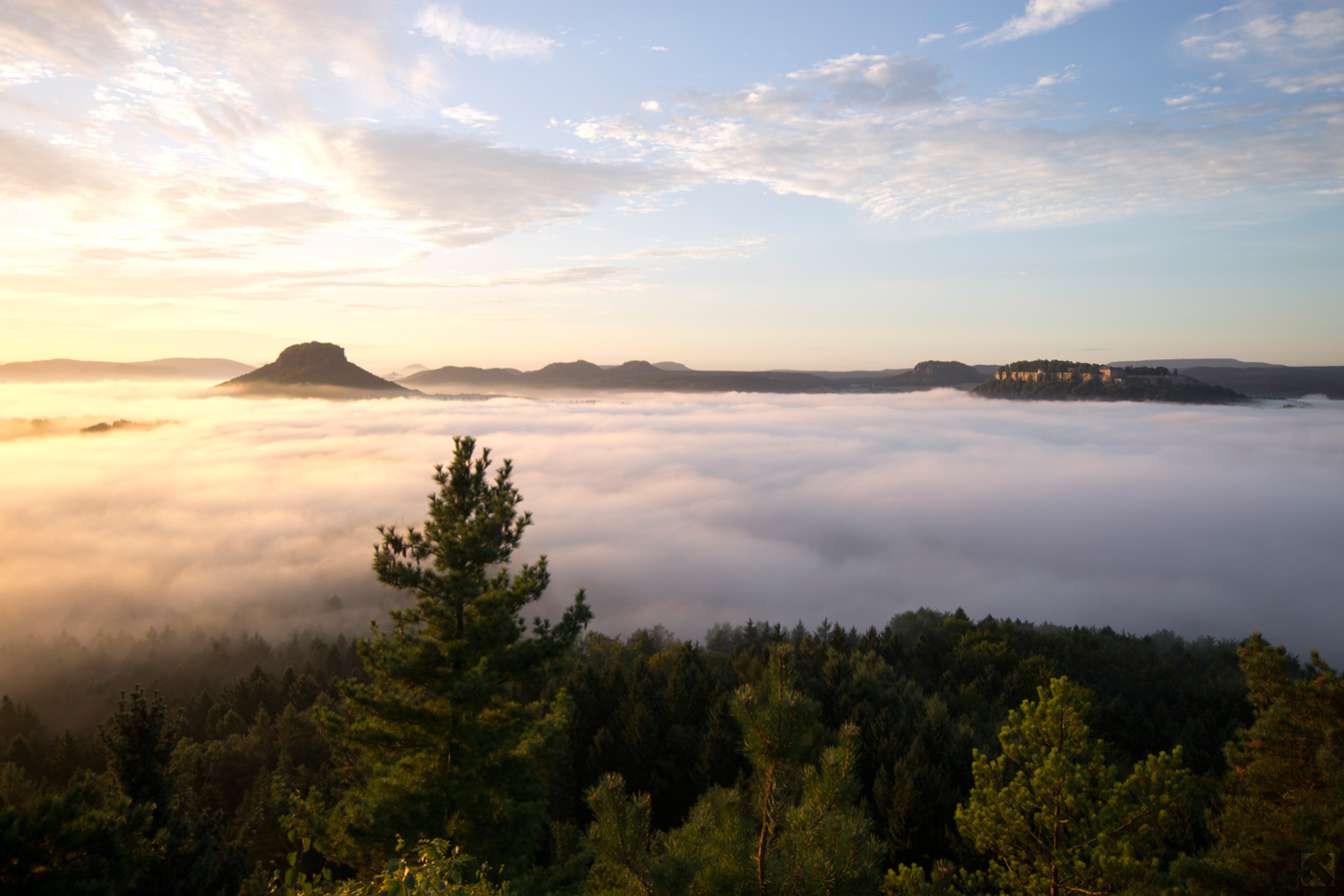 Sonnenaufgang am Nebelmeer