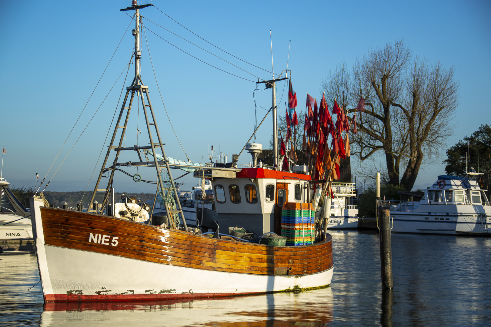 Sonnenaufgang am Niendorfer Fischereihafen