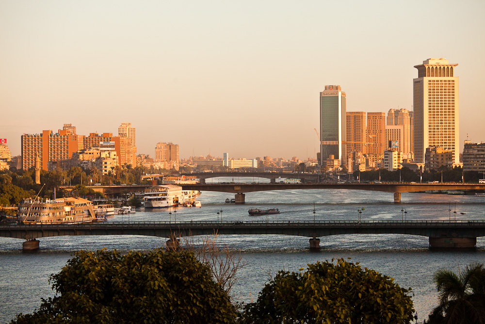 Sonnenaufgang am Nil in Kairo