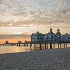 Sonnenaufgang am Ostseestrand in Sellin