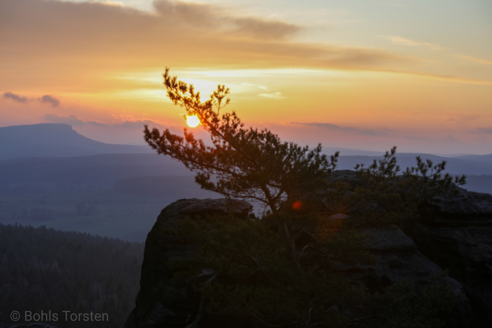 Sonnenaufgang am Pfaffenstein