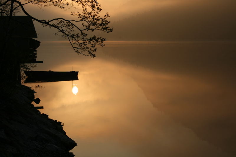 Sonnenaufgang am Plansee