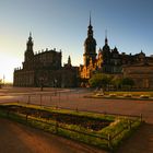 Sonnenaufgang am Platz vor der Semperoper