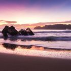 Sonnenaufgang am Praia de Cabeçudas, Brasil SC