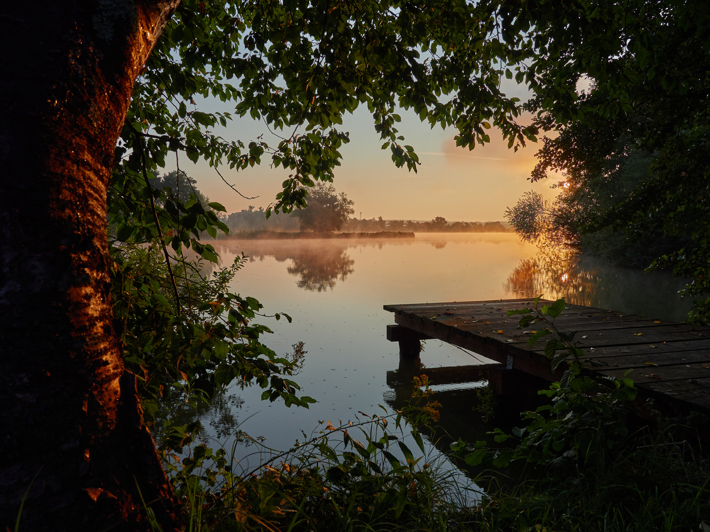 Sonnenaufgang am Rauchwartersee