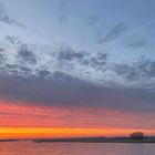 Sonnenaufgang am Rhein bei Emmerich 