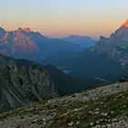 Sonnenaufgang am Rifugio Auronzo in den Dolomiten...