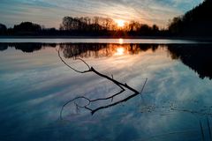 Sonnenaufgang am Rößler Weiher 