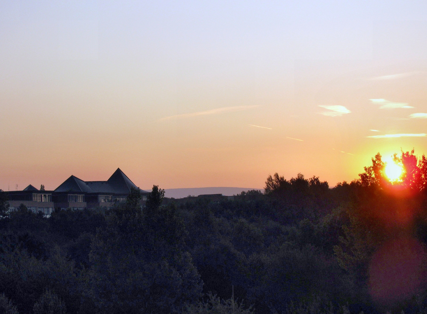 Sonnenaufgang am Roten Hügel in Bayreuth