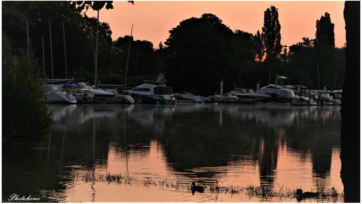 Sonnenaufgang am Schiersteiner Hafen (II)