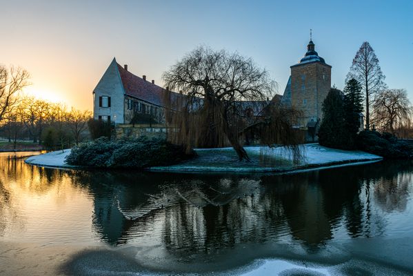 Sonnenaufgang am Schloß in Burgsteinfurt