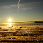 Sonnenaufgang am See beim Steg