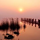 Sonnenaufgang am See in Burgliebenau 