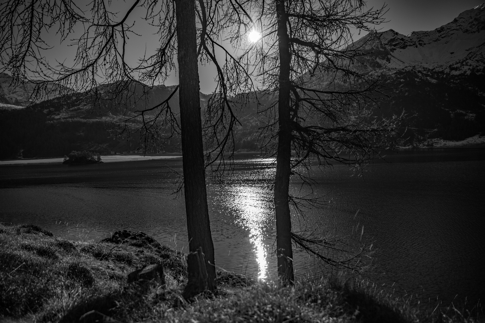 Sonnenaufgang am Silsersee