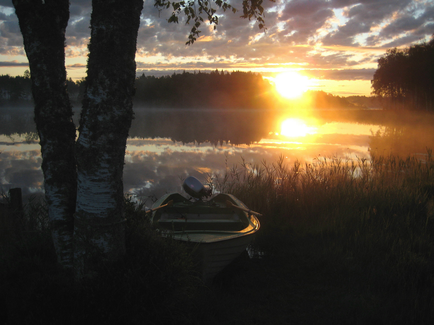 Sonnenaufgang am Södra Kornsjön