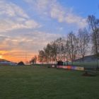 Sonnenaufgang am Sportplatz