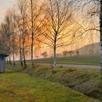 Sonnenaufgang am Sportplatz (salida del sol en el campo de deportes)