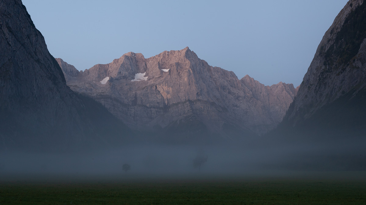 Sonnenaufgang am Spritzkarspitz im Karwendel