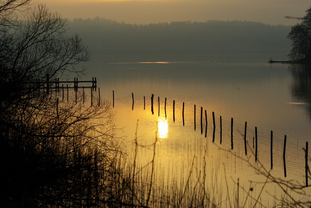 Sonnenaufgang am Starnberger See (Februar 2008)