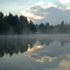 Sonnenaufgang am Stausee Haid