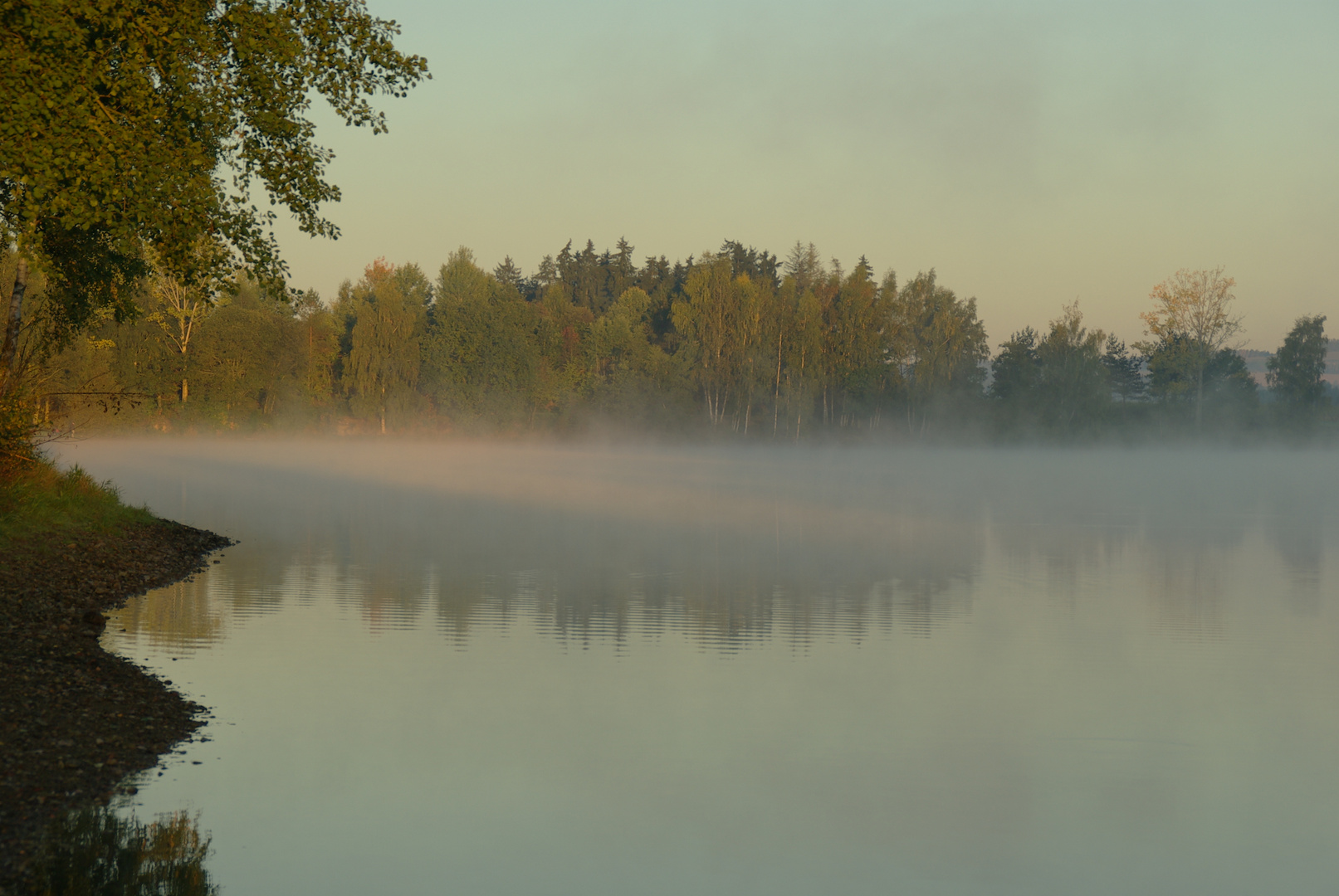 Sonnenaufgang am Stausee Haid_4