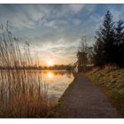 Sonnenaufgang am Stausee Hohenfelden