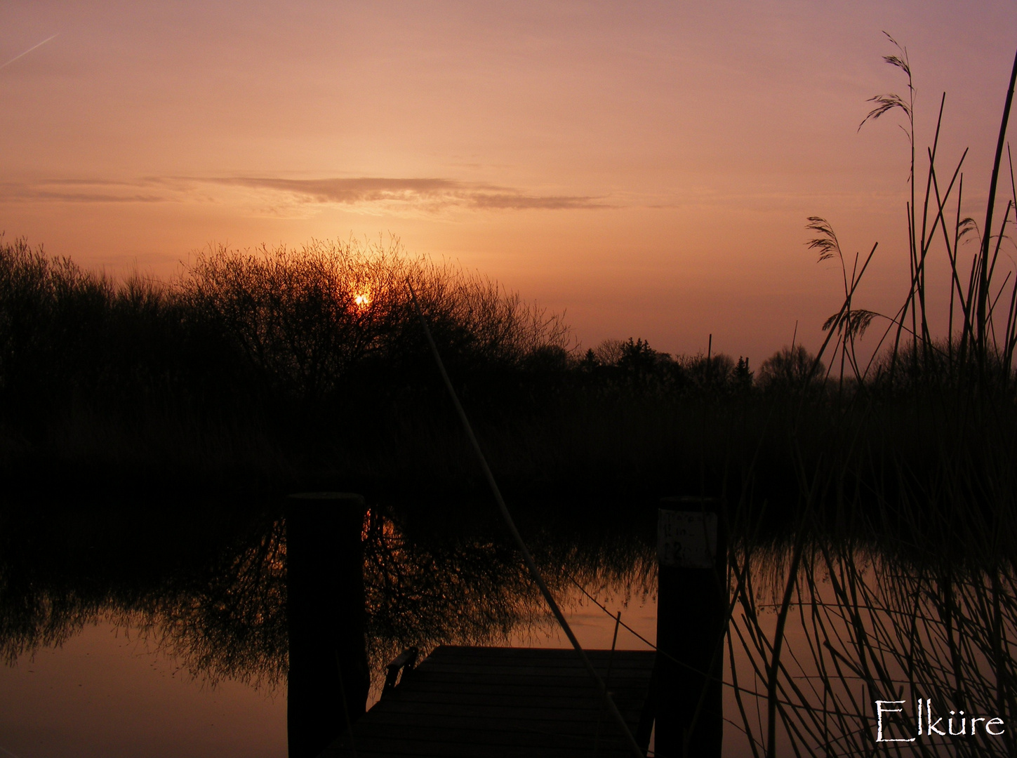 Sonnenaufgang am Steg