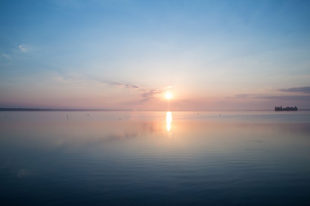 Sonnenaufgang am Steinhuder Meer Blaue Stunde