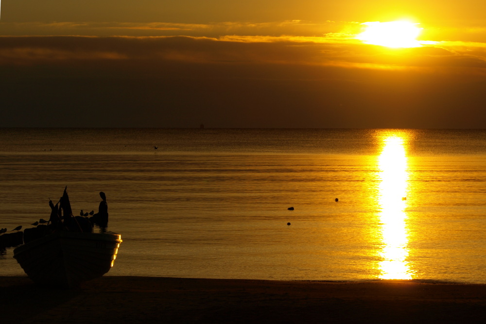 Sonnenaufgang am Strand von Bansin