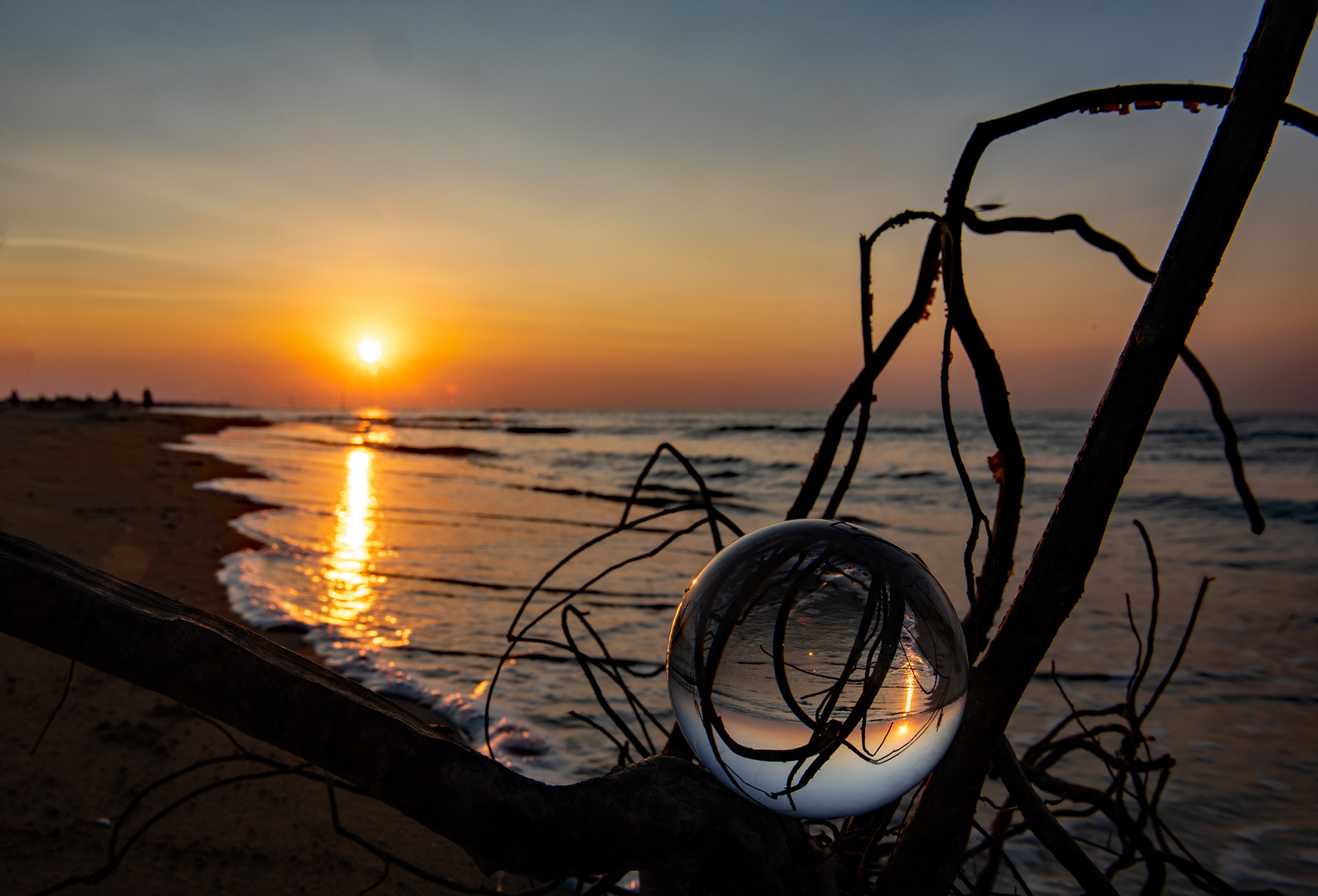 Sonnenaufgang am Strand von Bibione Pineda