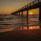 Sonnenaufgang am Strand von Binz