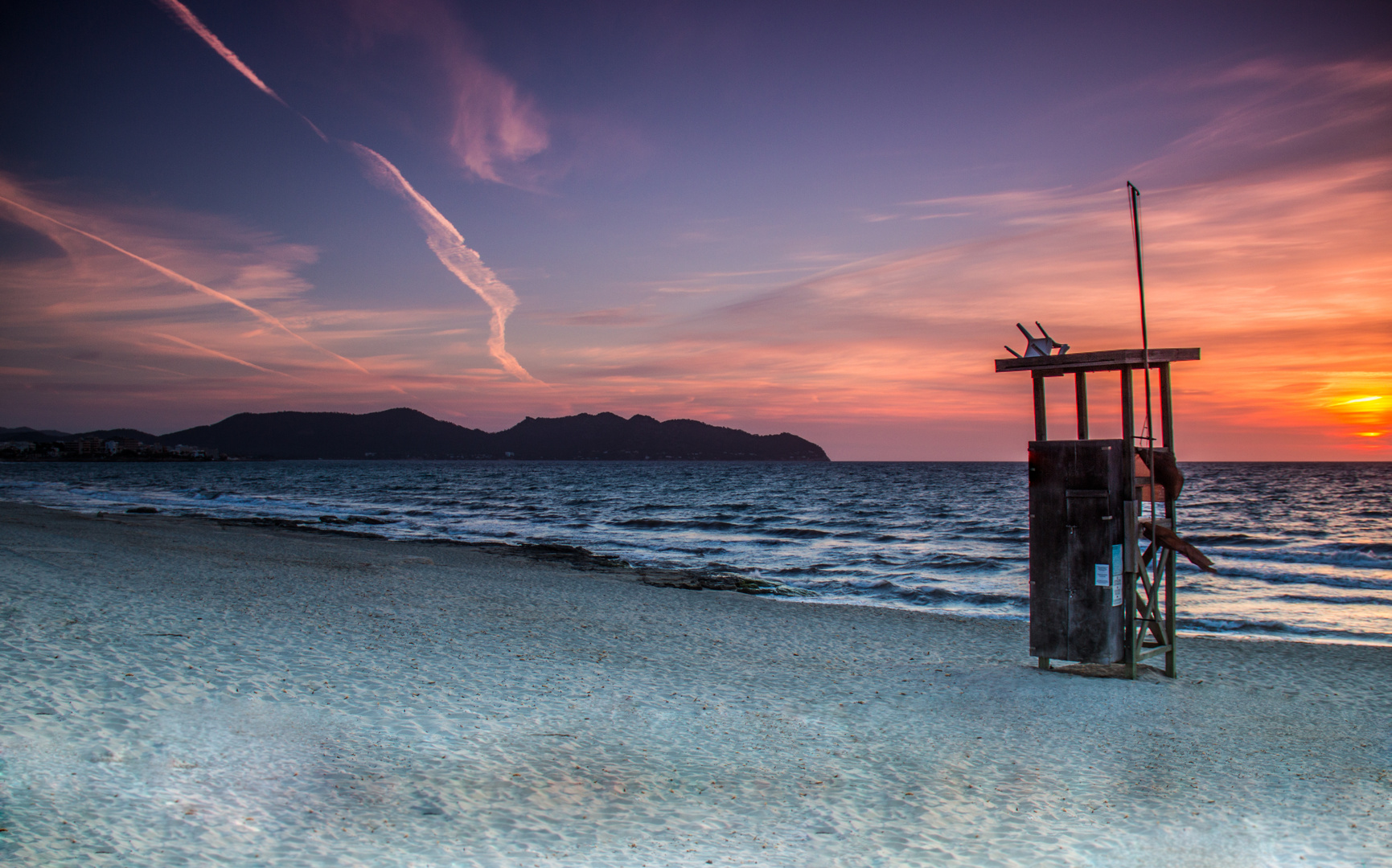 Sonnenaufgang am Strand von Cala Millor Mallorca