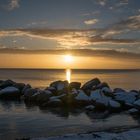 Sonnenaufgang am Strand von Damm