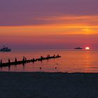 Sonnenaufgang am Strand von Heringsdorf