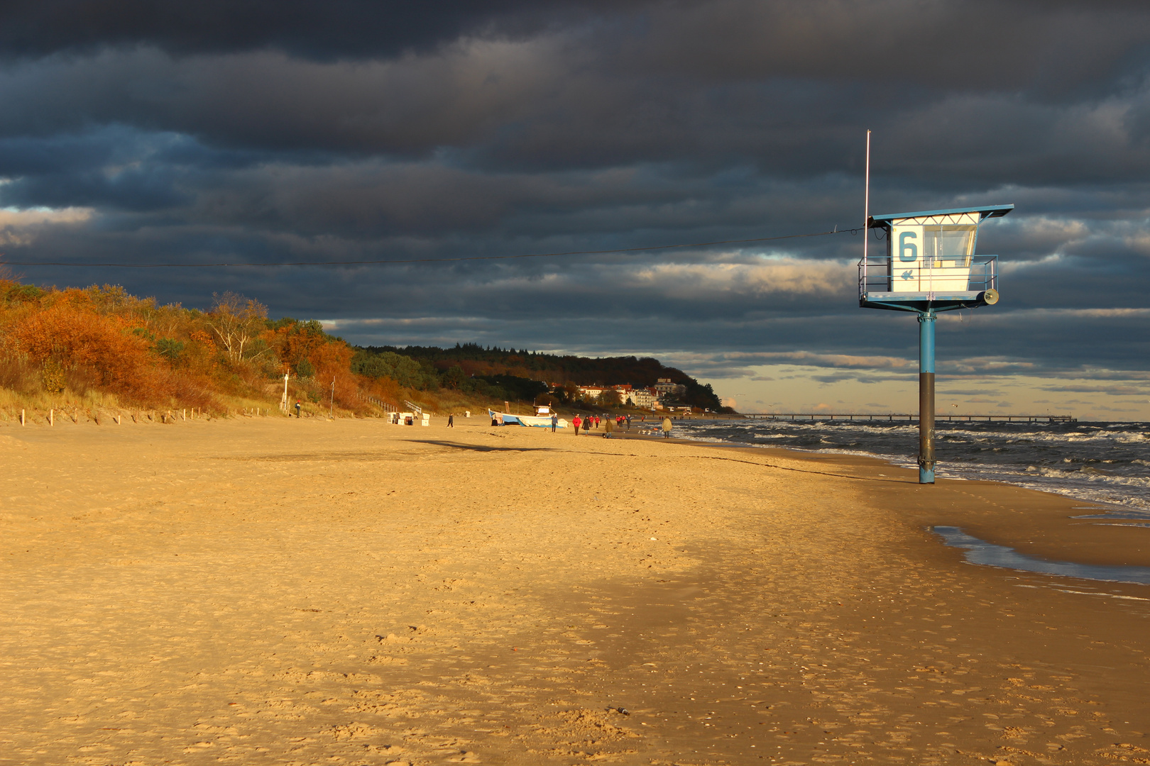 Sonnenaufgang am Strand von Heringsdorf