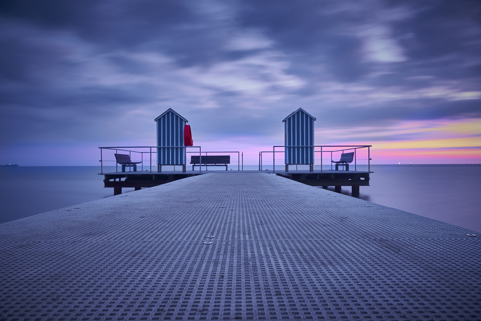 Sonnenaufgang am Strand von Laboe