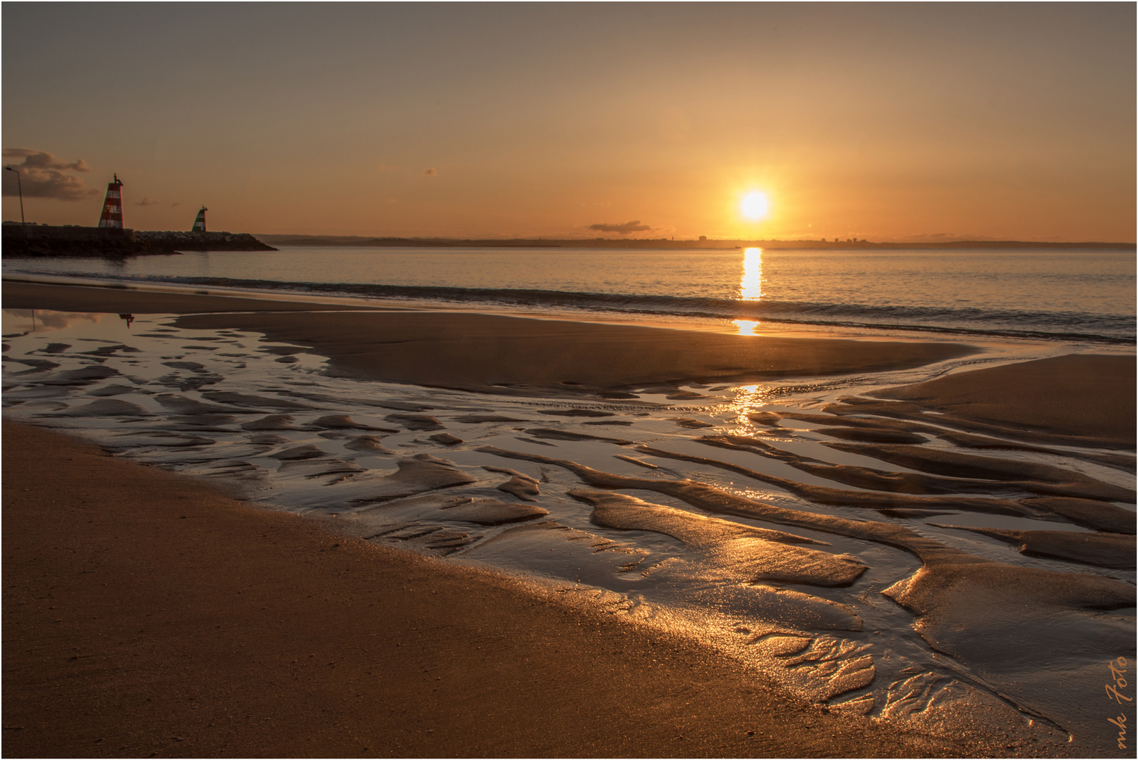 Sonnenaufgang am Strand von Lagos