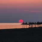 Sonnenaufgang am Strand von Nei Pori, Griechenland, 04. Oktober 07.39 Uhr