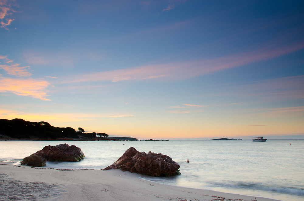 Sonnenaufgang am Strand von Palombaggia