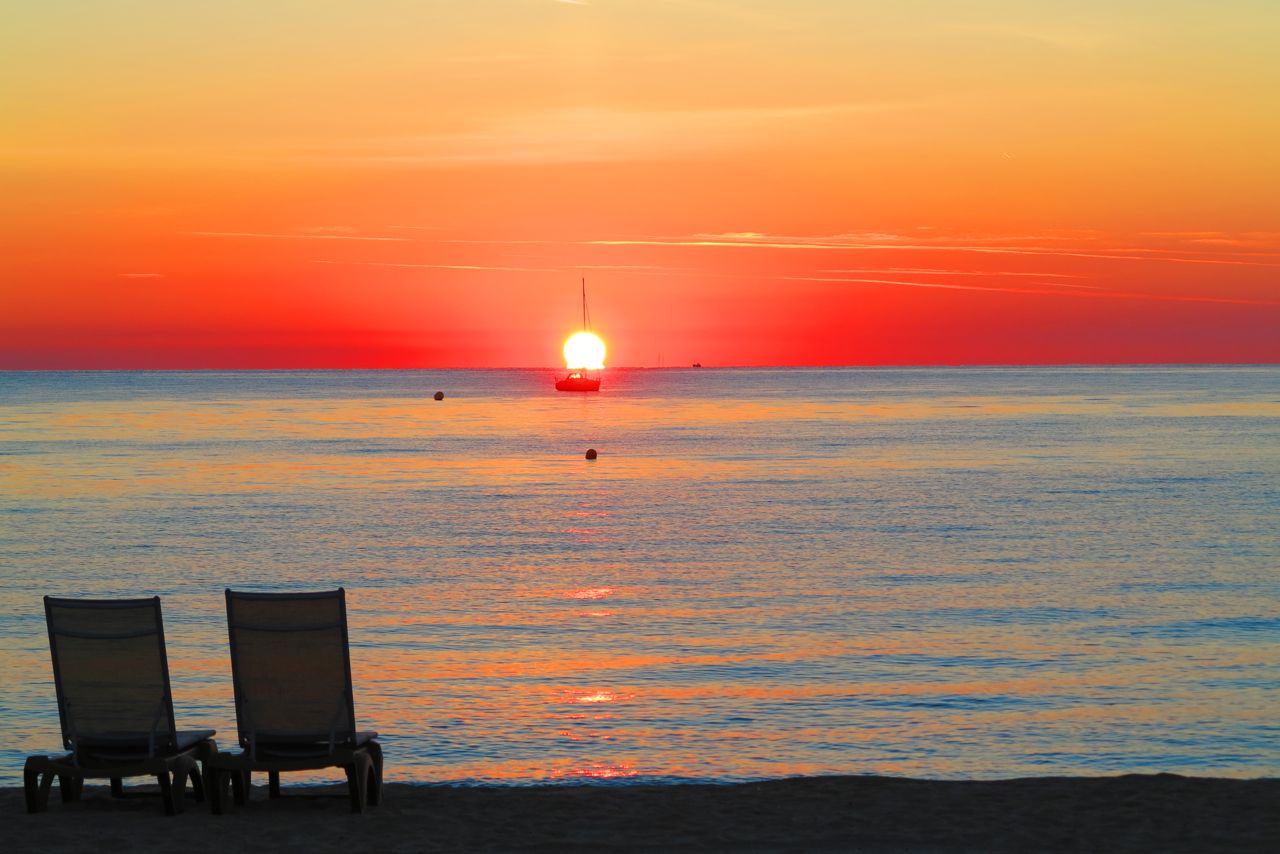 Sonnenaufgang am Strand von Pampelonne 1