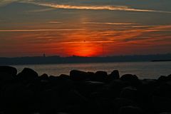 Sonnenaufgang am Strand von Wasserleben