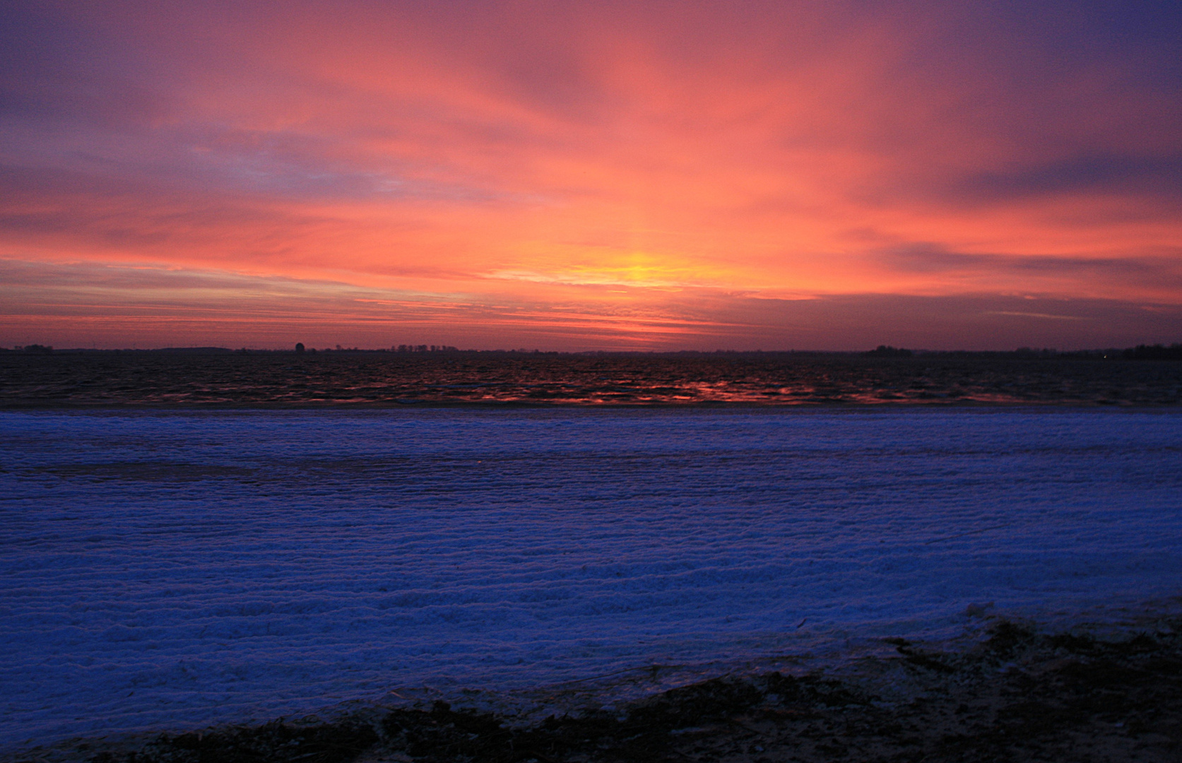 Sonnenaufgang am Strandbad Eldena HGW