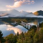 Sonnenaufgang am Sylvensteinspeicher