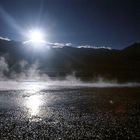 Sonnenaufgang am Tatio-Geysir