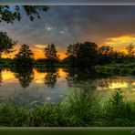 Sonnenaufgang am Teich