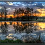 Sonnenaufgang am Teich