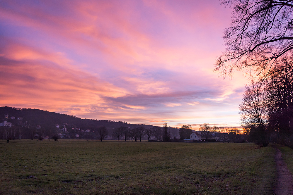 Sonnenaufgang am Tolkewitzer Hof