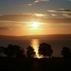 sonnenaufgang am vätternsee, schweden