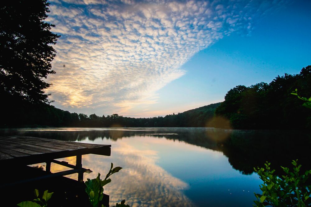Sonnenaufgang am Vatteröder Teich Foto & Bild natur, see, landschaft